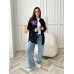 Рубашка женская джинсовая с ярким принтом Shmotessa - арт.821240